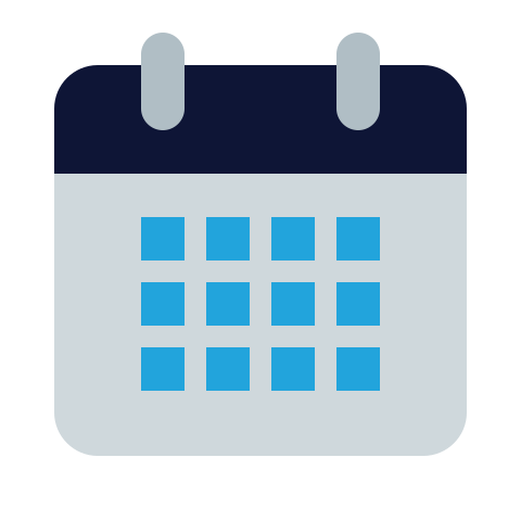 Cartoon calendar icon